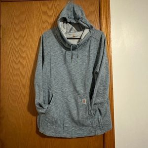 Carhartt light blue heathered hood XL